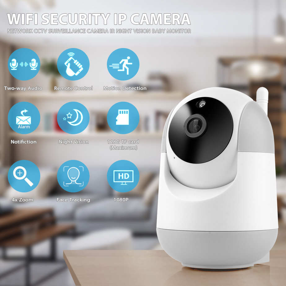 1080P 4x zoom face detection tracking surveillance camera